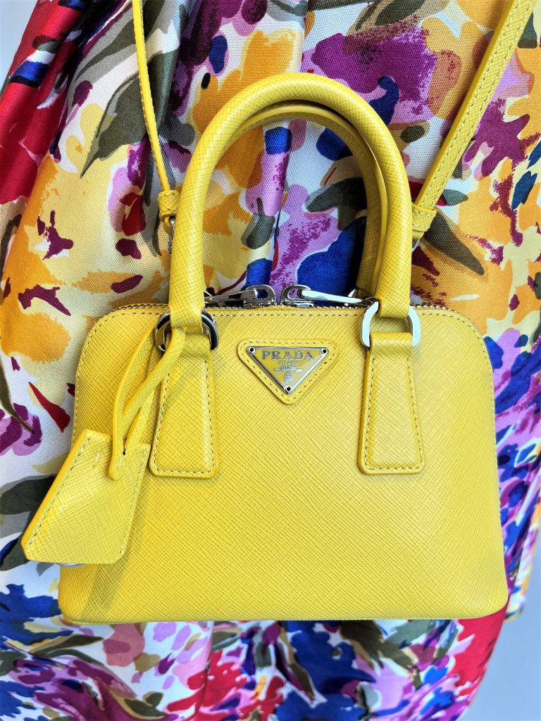 Mini Saffiano Promenade Bag Yellow (Soleil)