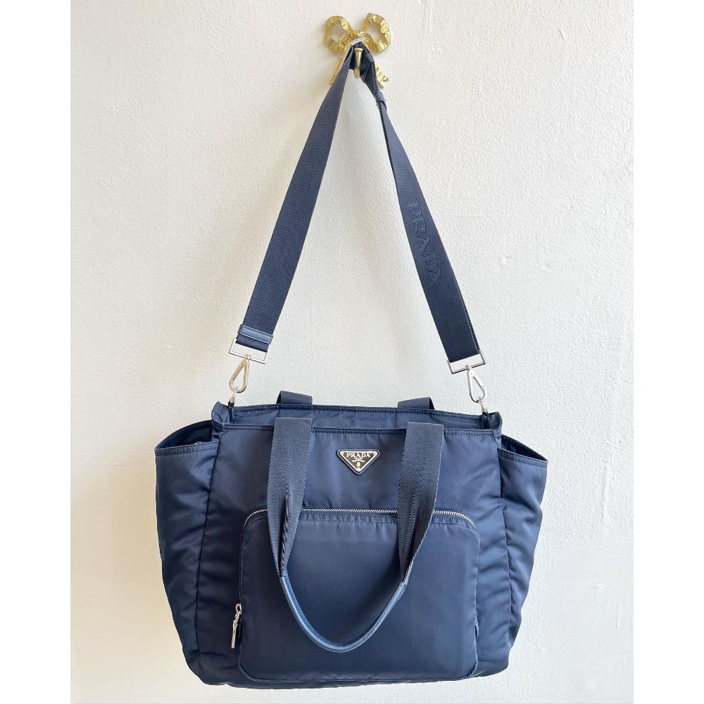 Prada navy nylon diaper bag - The Cat's Meow