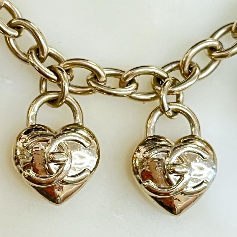 Chanel 2022 gold heart locket bracelet