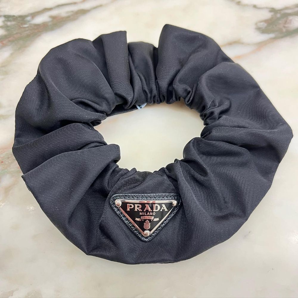 Prada black nylon scrunchie