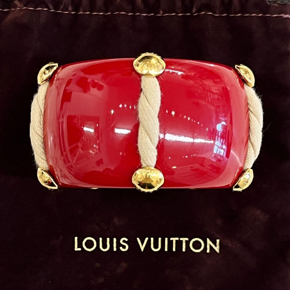 Louis Vuitton red resin bracelet
