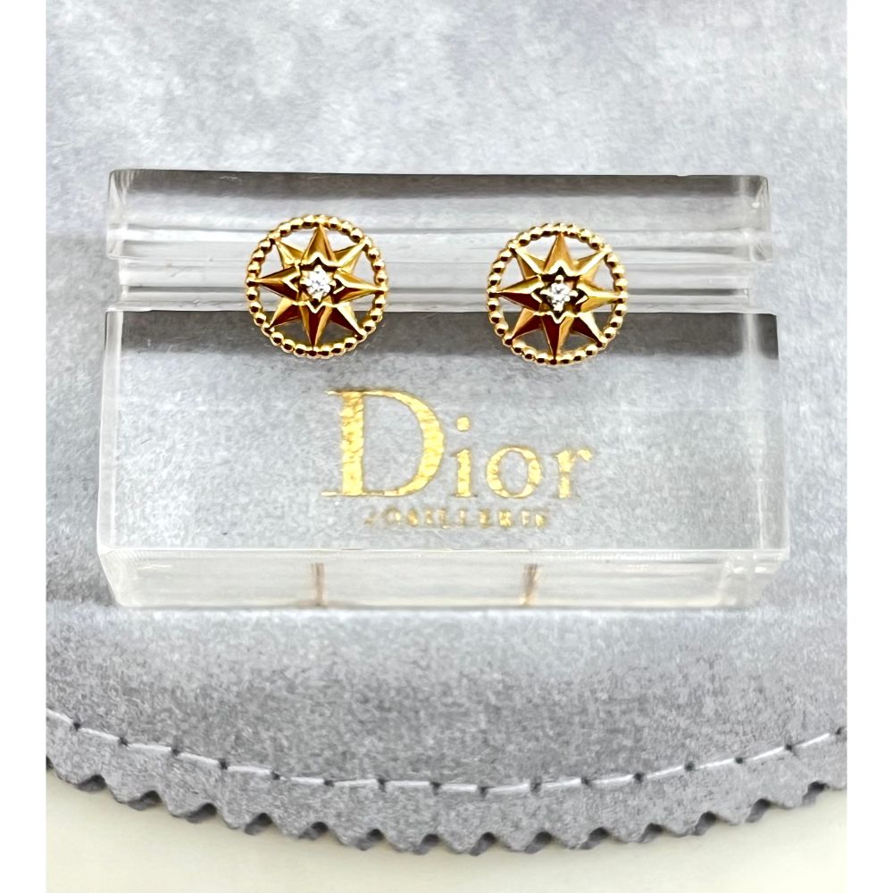 Dior Rose Des Vent gold earring