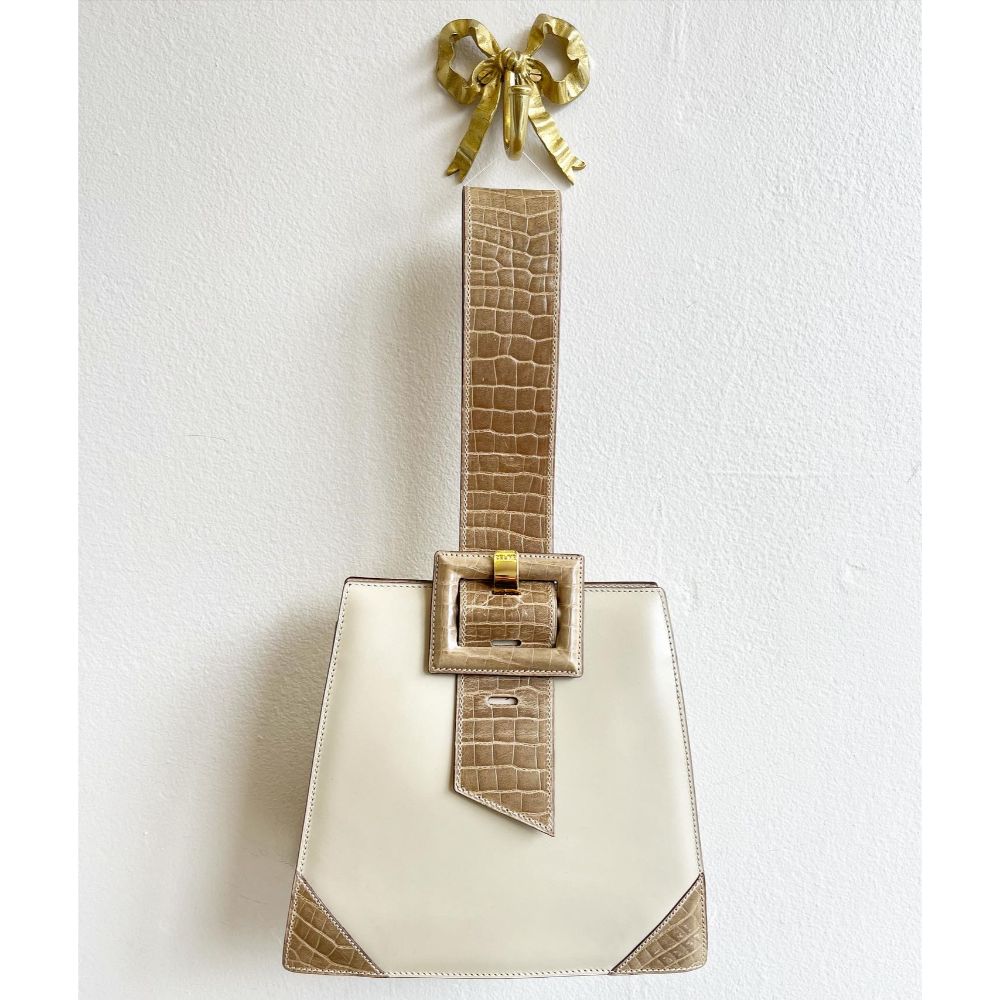 Celine 1980s leather wristlet