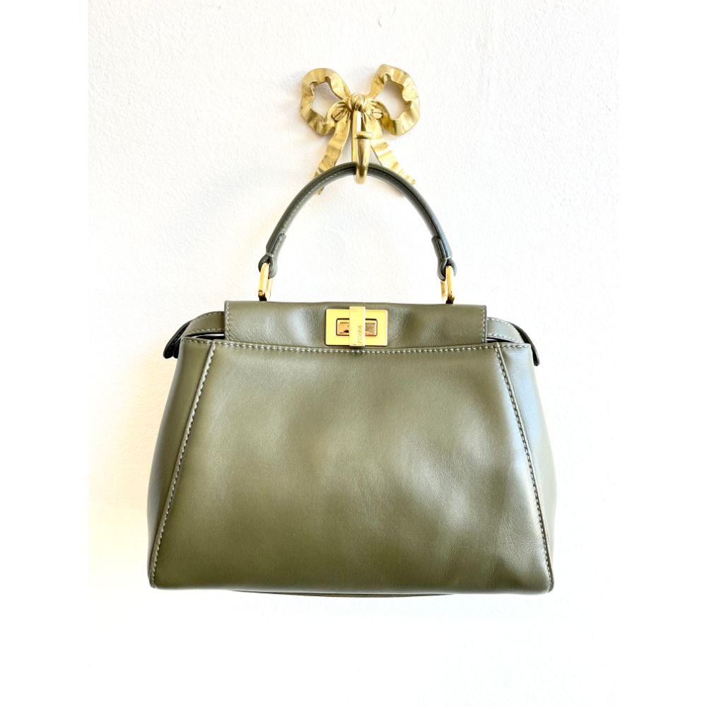 Fendi mini peekaboo leather bag