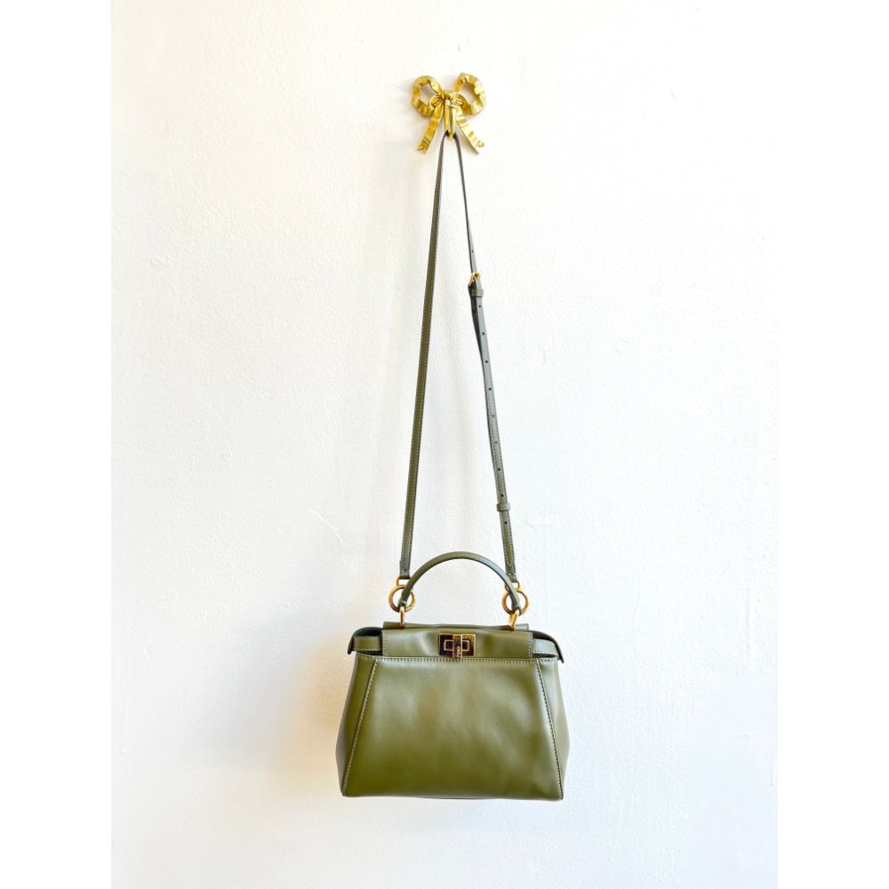 Fendi mini peekaboo leather bag