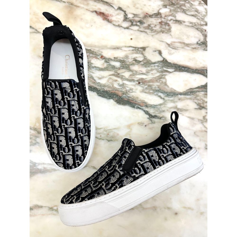 Dior Oblique velvet solar slip-on sneakers