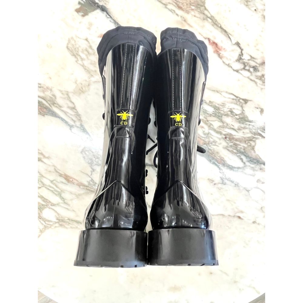Dior Diorcamp black rubber boots