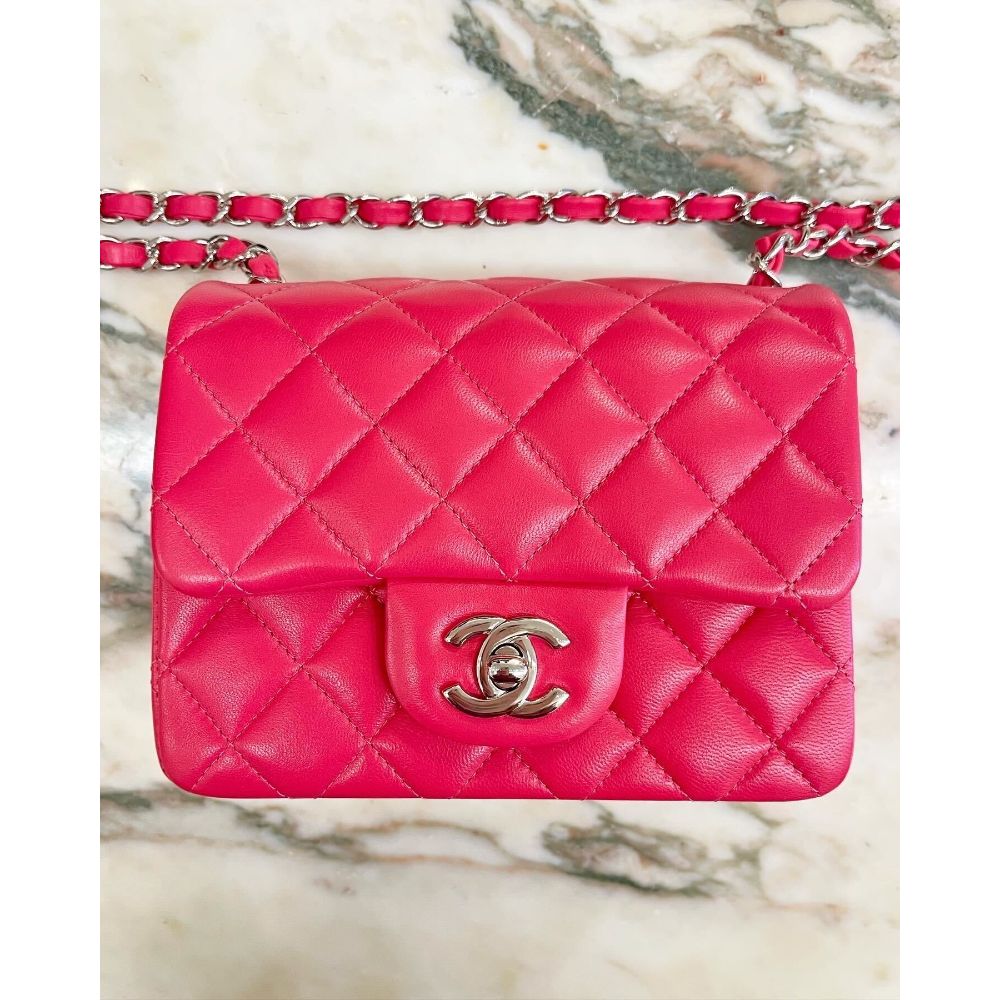 Chanel 2019 pink square mini-flap bag