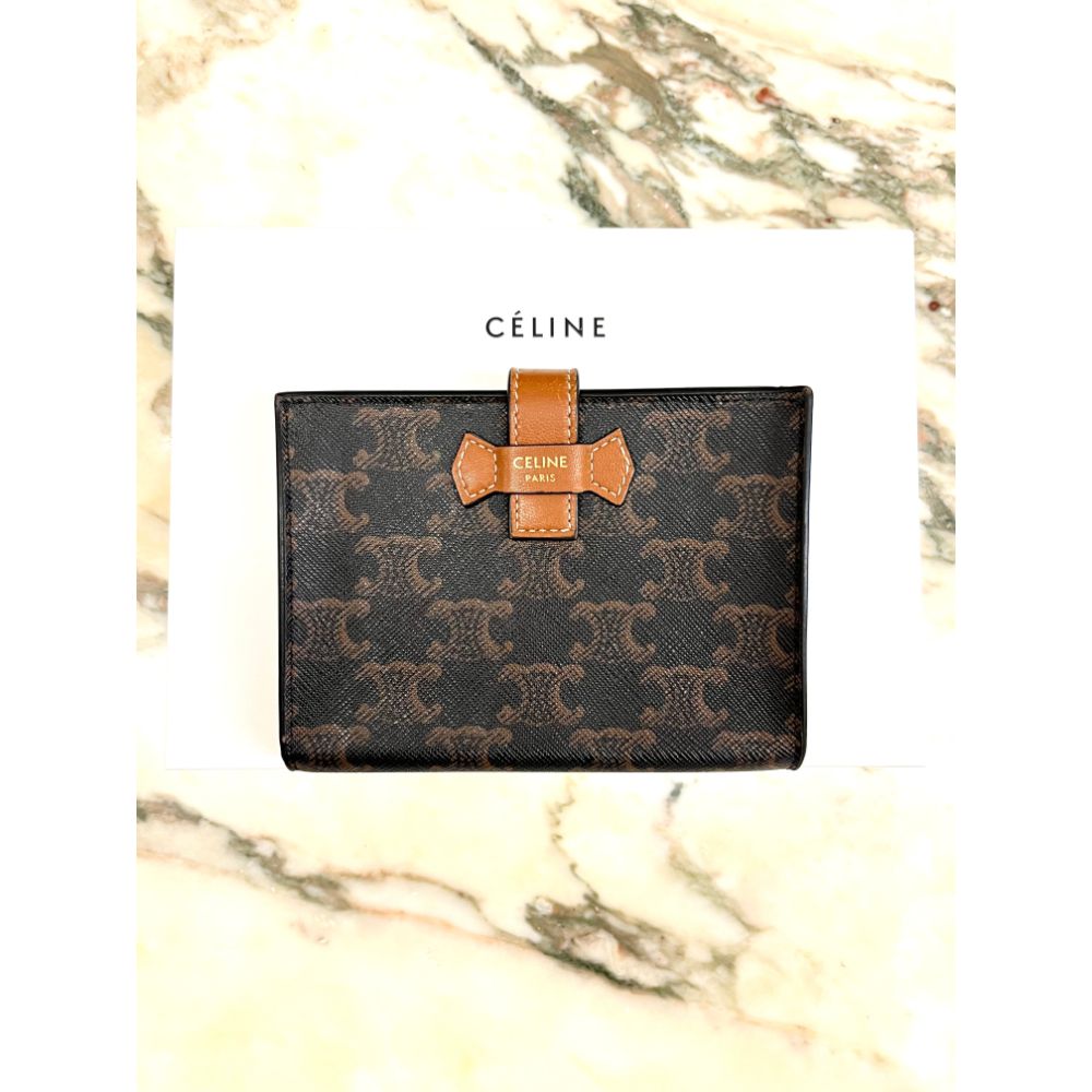 Celine Triomphe canvas wallet