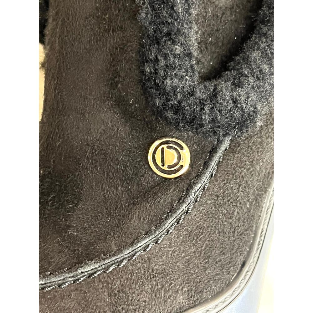 Dior black shearling boots