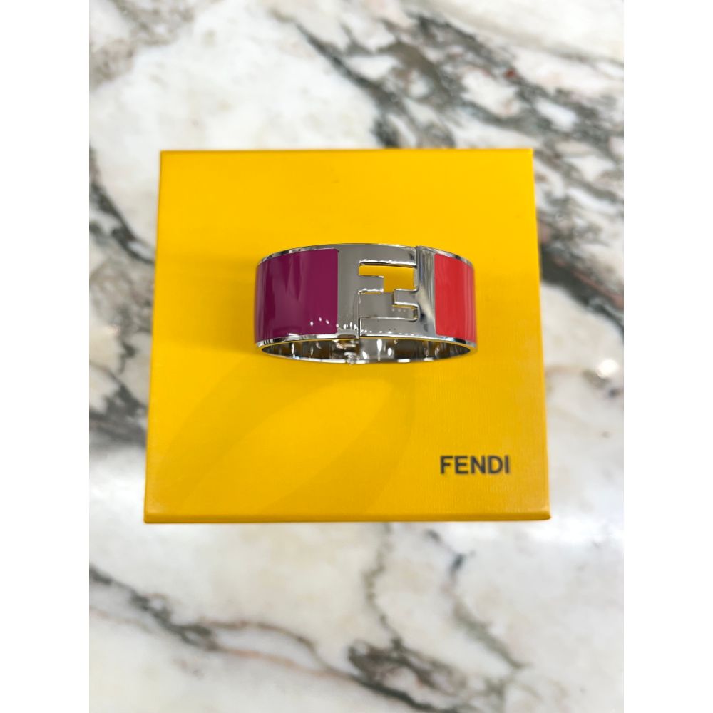 Fendi 2-tone wide bracelet