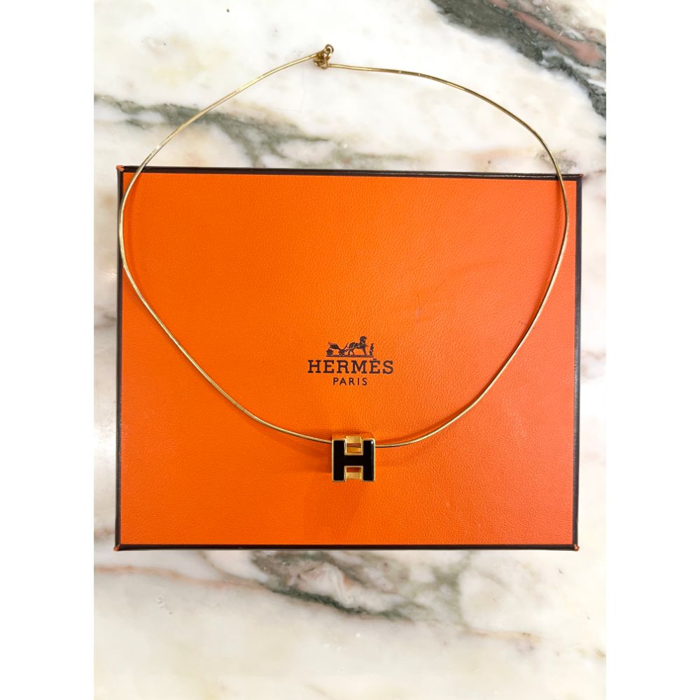 Hermès Cage d'H pendant necklace