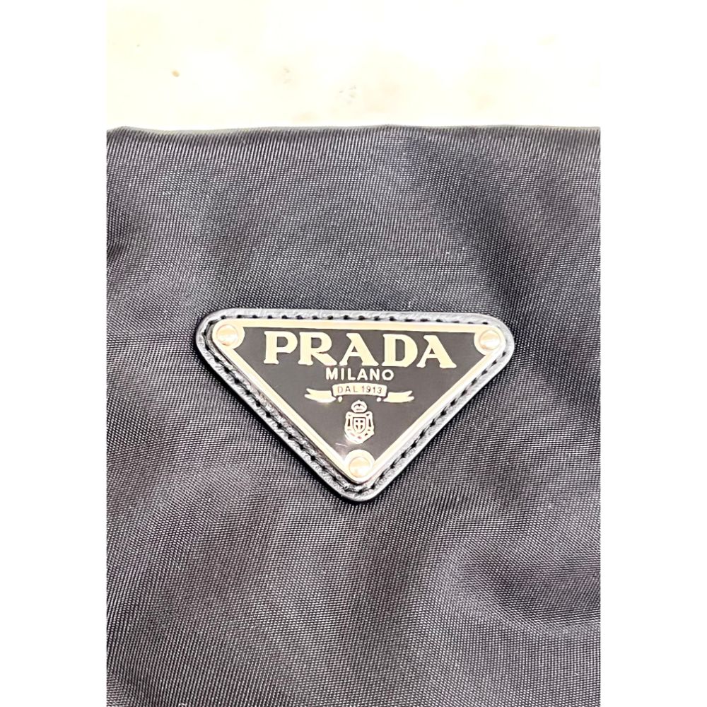 Prada leather and nylon gloves
