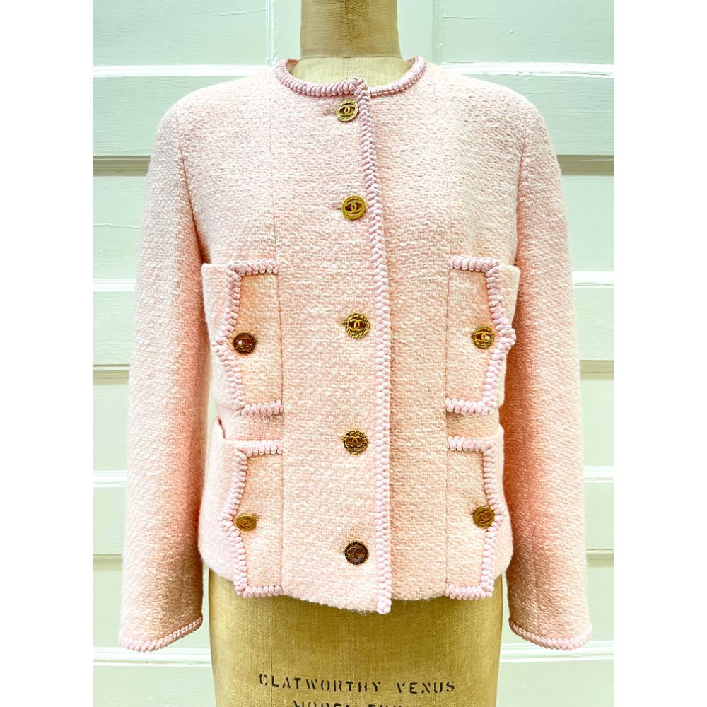 Chanel 1993 pink tweed jacket