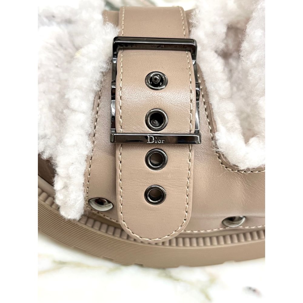 Dior Diorquake leather and shearling sandals