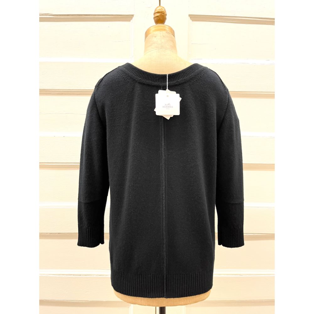 Hermès black cashmere sweater