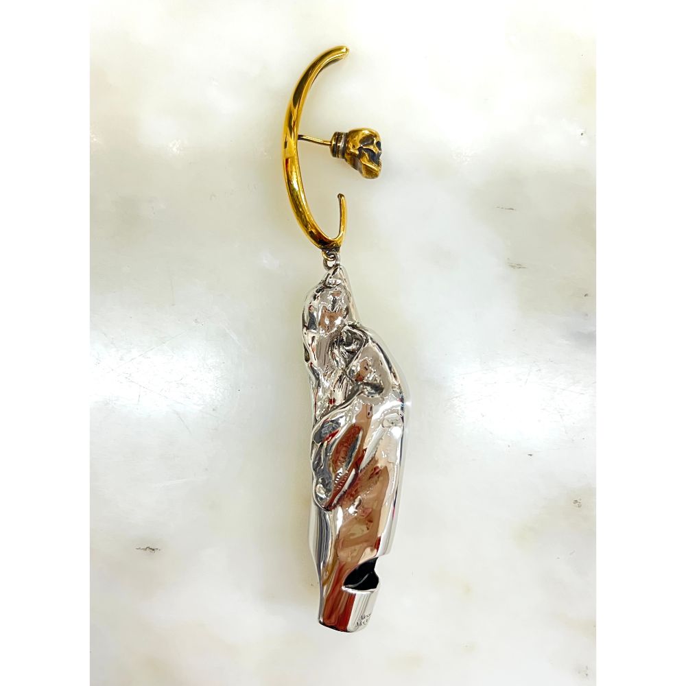 Alexander McQueen dog whistle earring