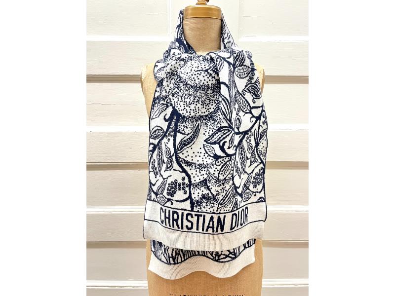 Christian Dior wool cashmere scarf