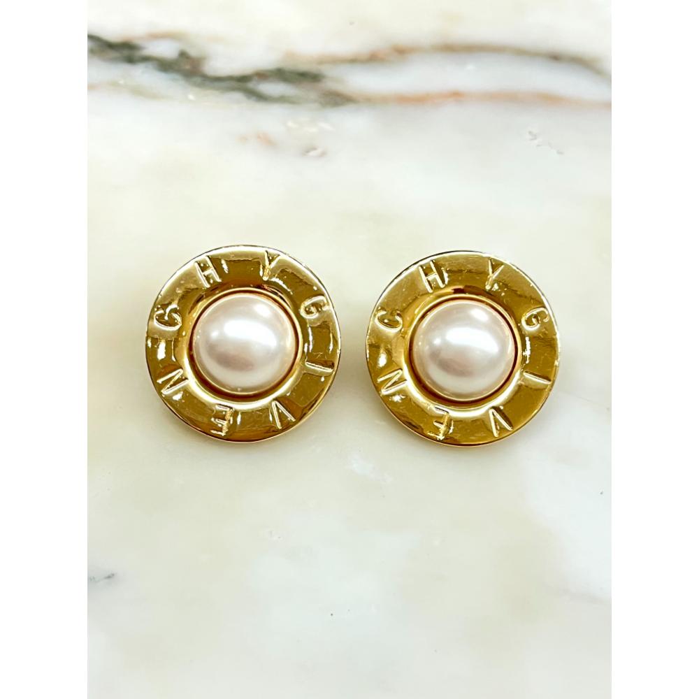 Givenchy gold disc earrings