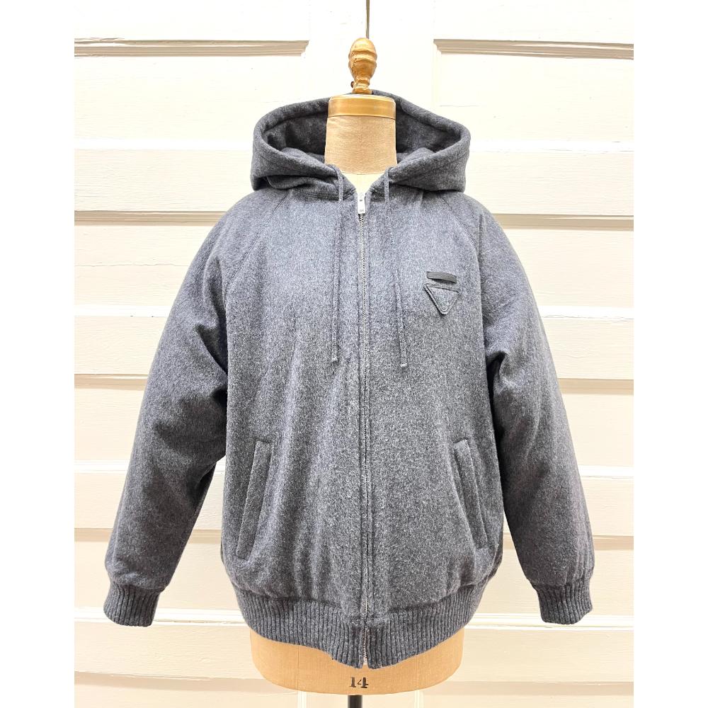 Prada grey wool cashmere jacket