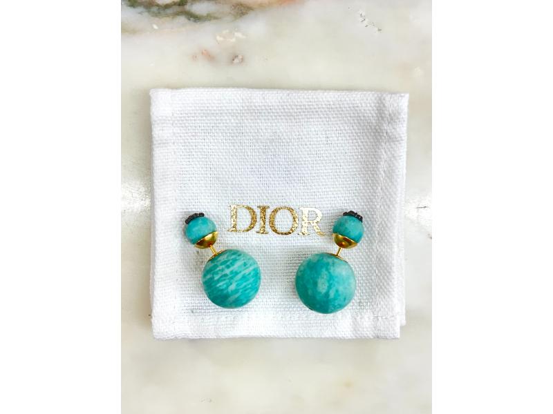 Dior Tribales turquoise stone earrings