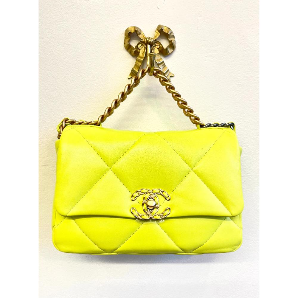 Chanel 2021 neon yellow bag