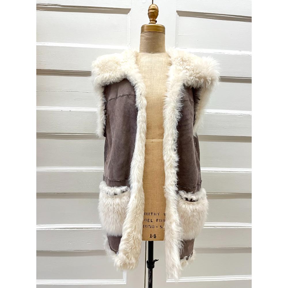 Chanel shearling vest