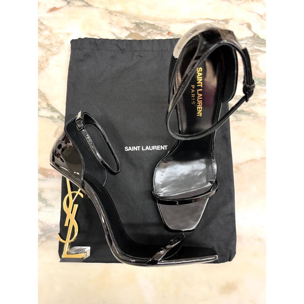 YSL Opyum patent sandals