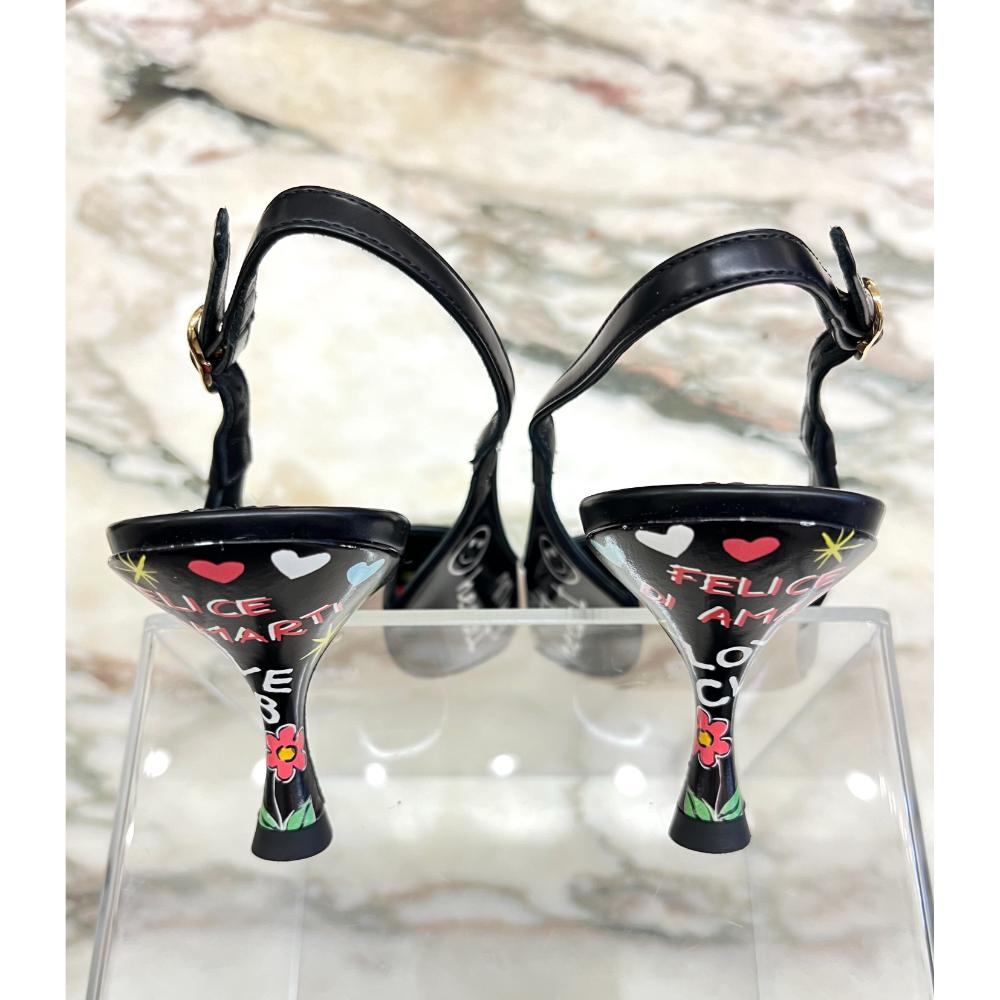 Dolce & Gabbana graffiti slingback heels