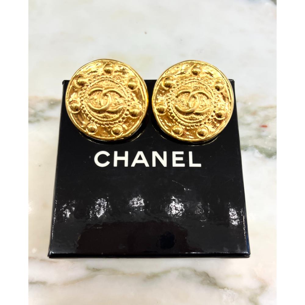 Chanel 1995 shield earrings