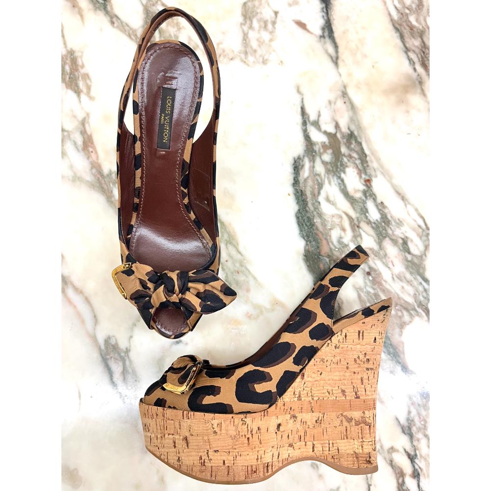 Louis Vuitton cork wedge heels