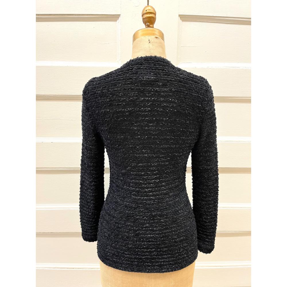 Chanel sheer boucle sweater