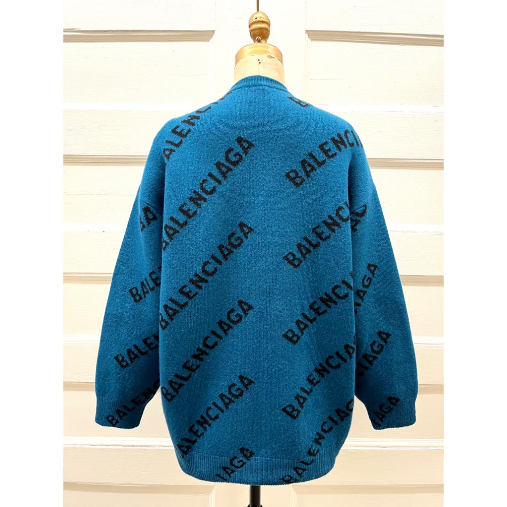 Balenciaga unisex teal sweater