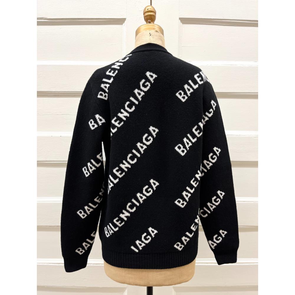 Balenciaga black logo mens sweater