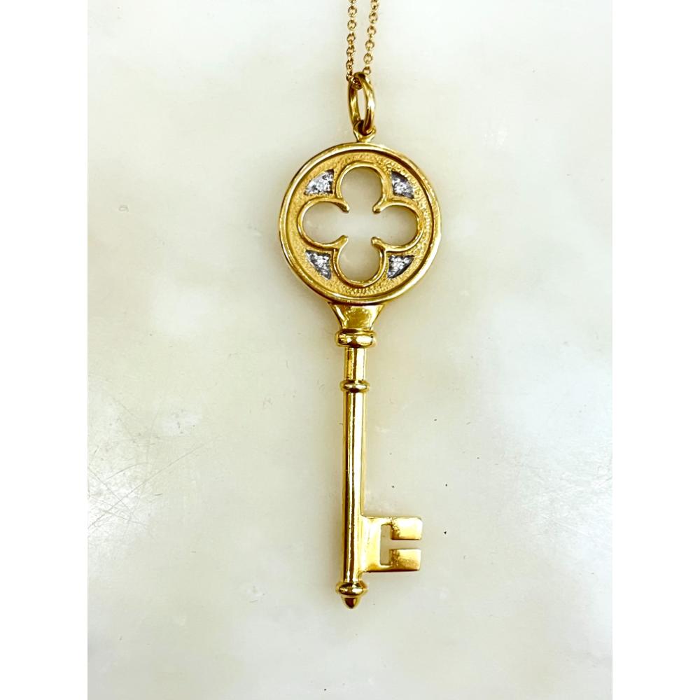 Tiffany & Co. key pendant necklace