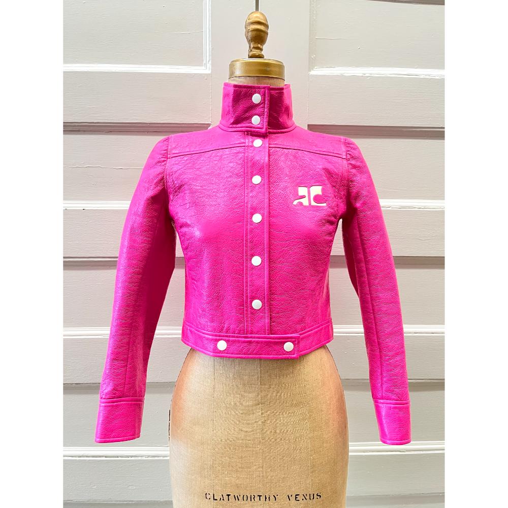 Courrèges pink vinyl jacket