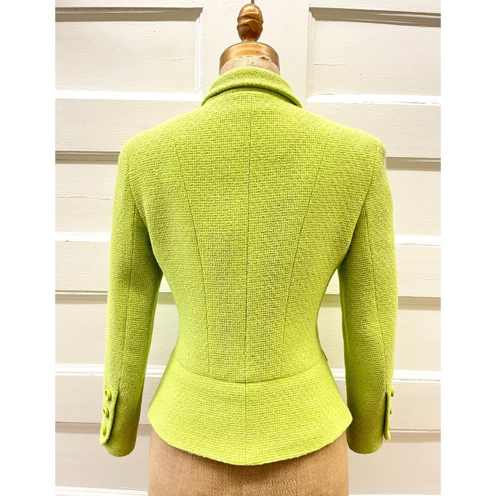 Chanel 1995 lime green jacket