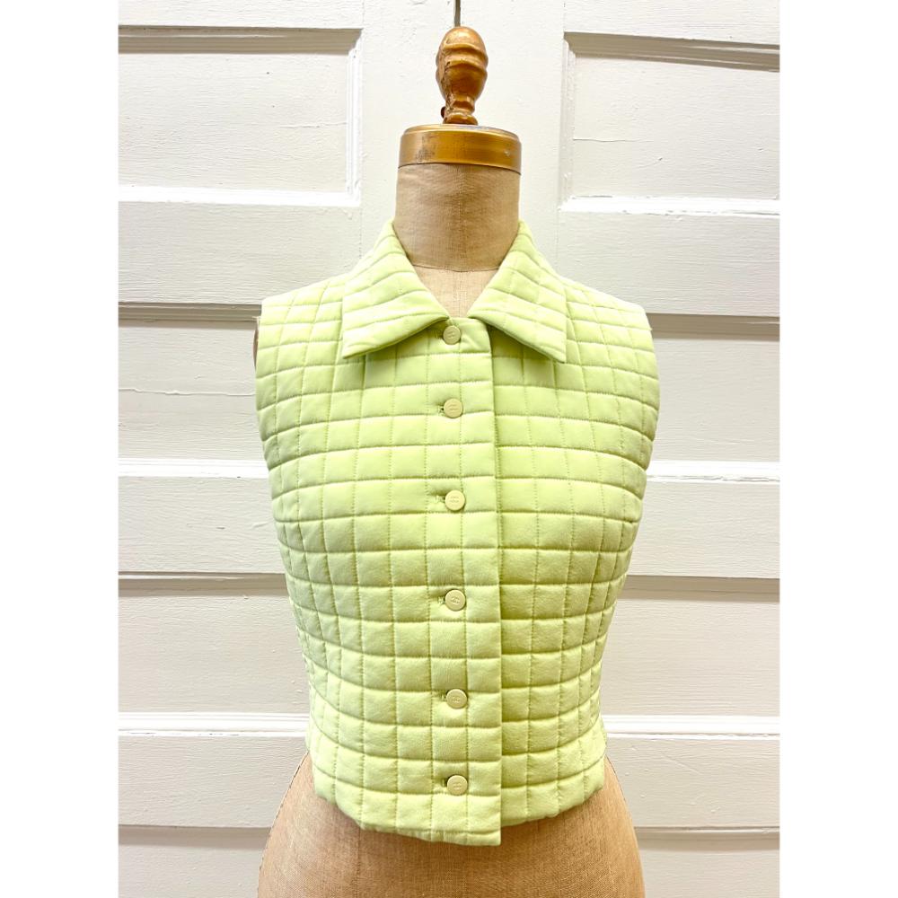 Chanel 2000 quilted silk vest