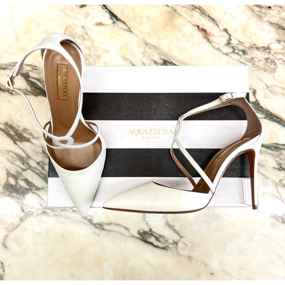 Aquazzura white heels