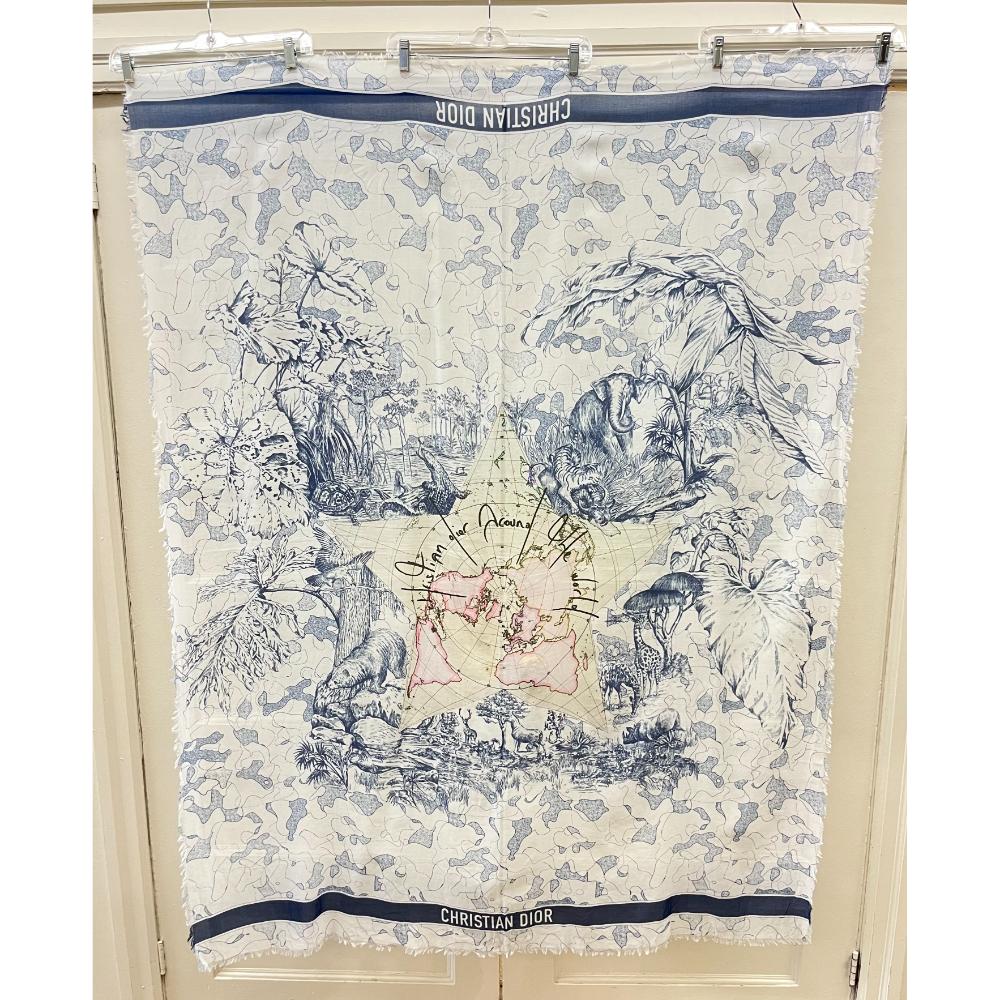 Dior Around the World cotton scarf/pareo