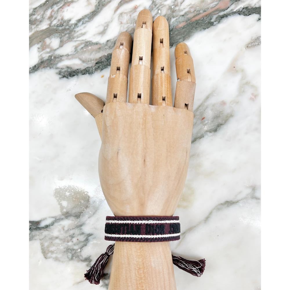 Dior J'ADIOR burgundy friendship bracelet