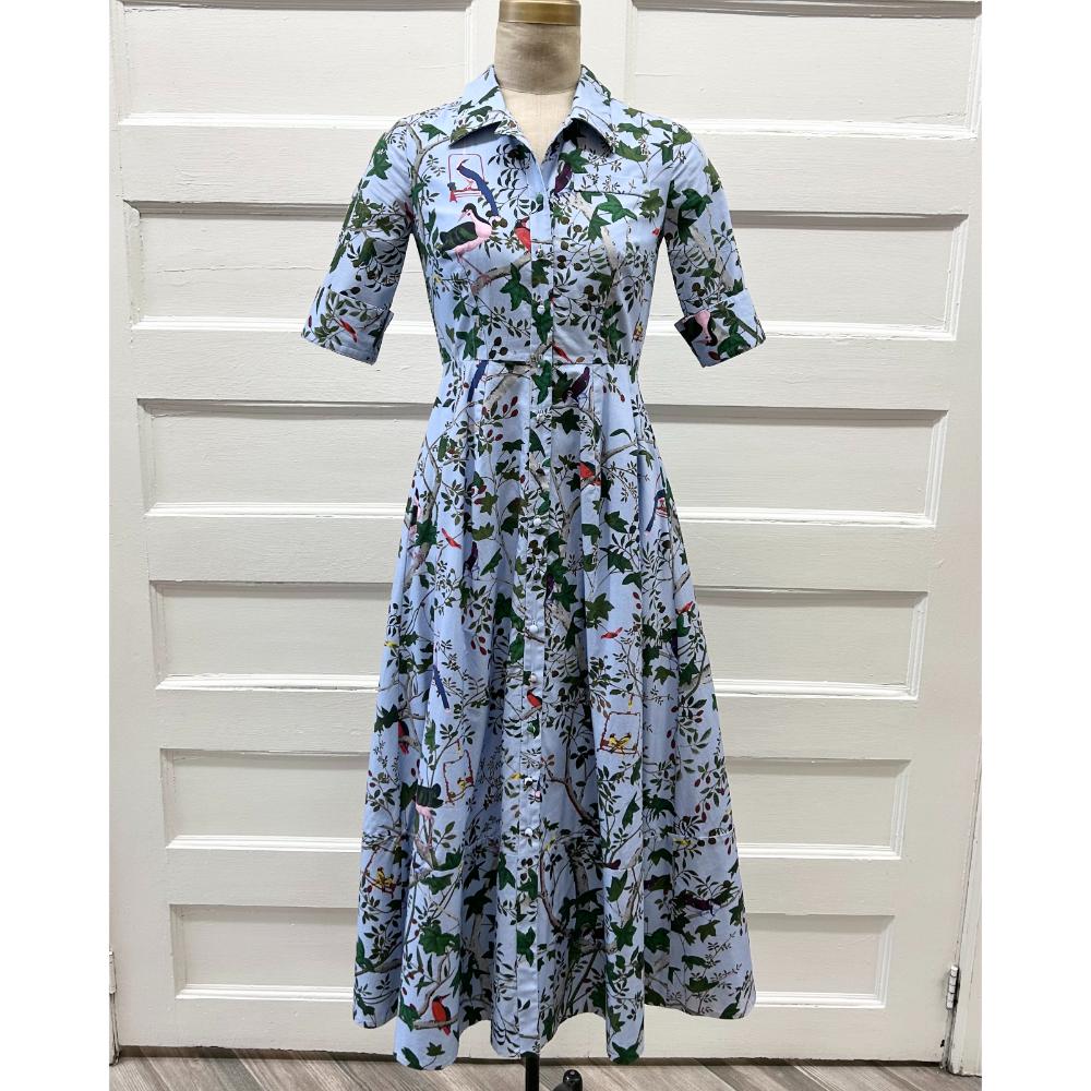 Erdem Palace Forest print shirt dress