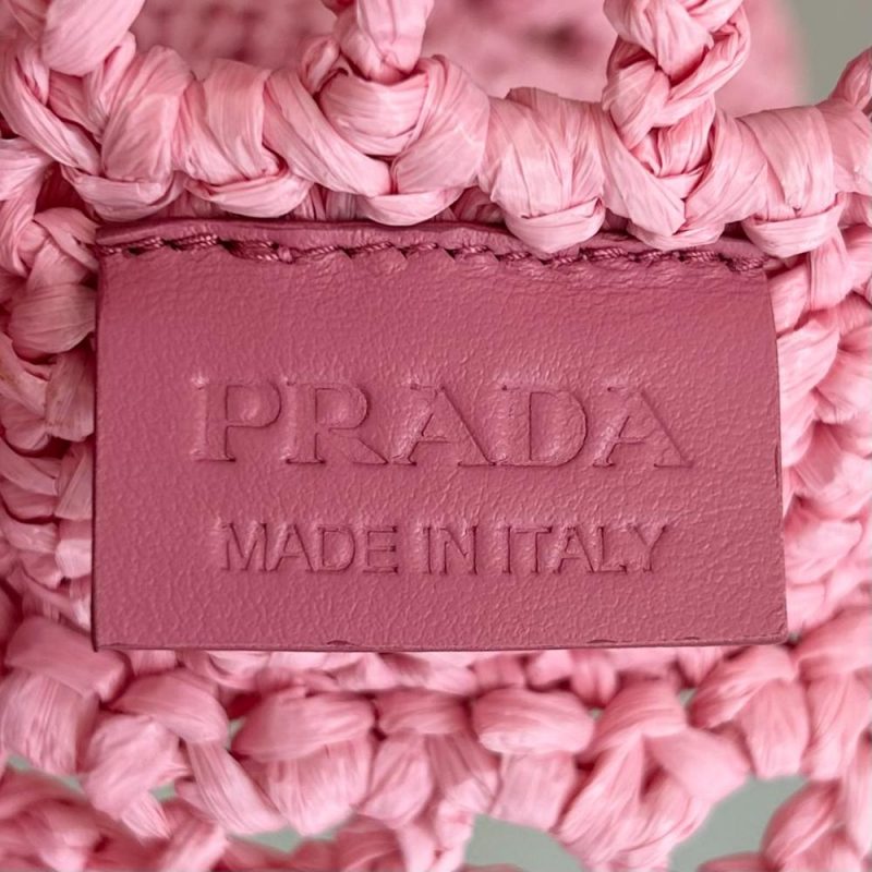 Prada pink crochet tote bag - The Cat's Meow