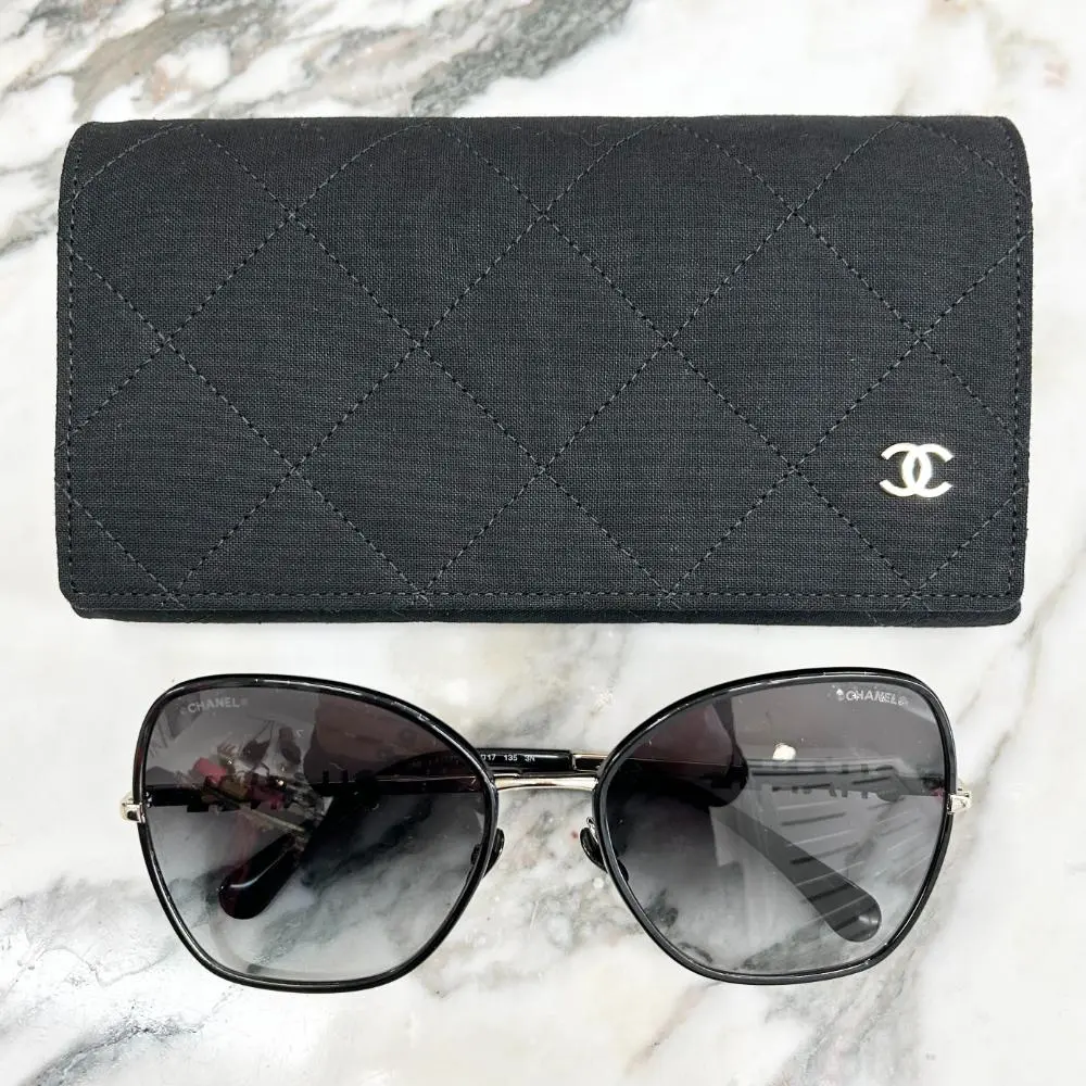 Chanel 4283 Butterfly sunglasses in black