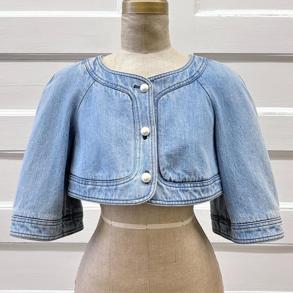 Chanel 2013 light denim boxy bolero