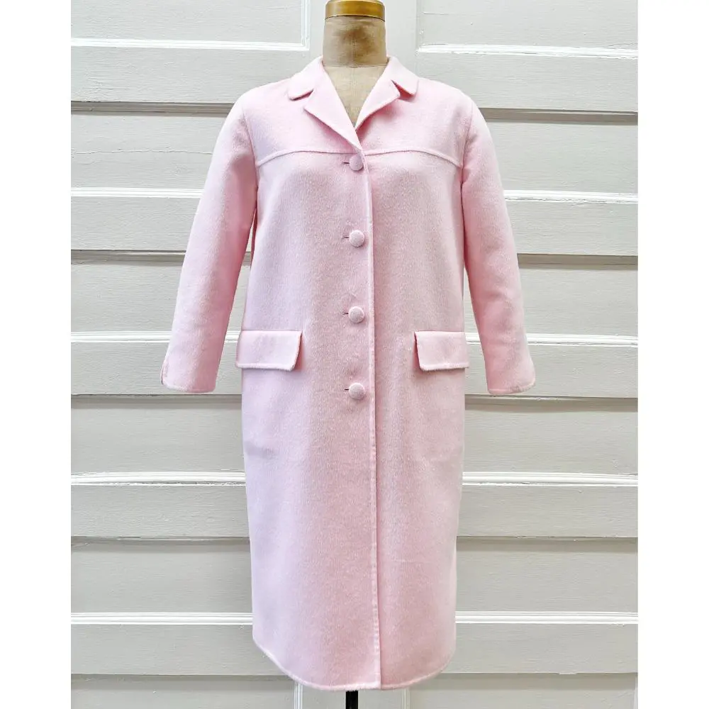 Prada pink wool angora & cashmere coat