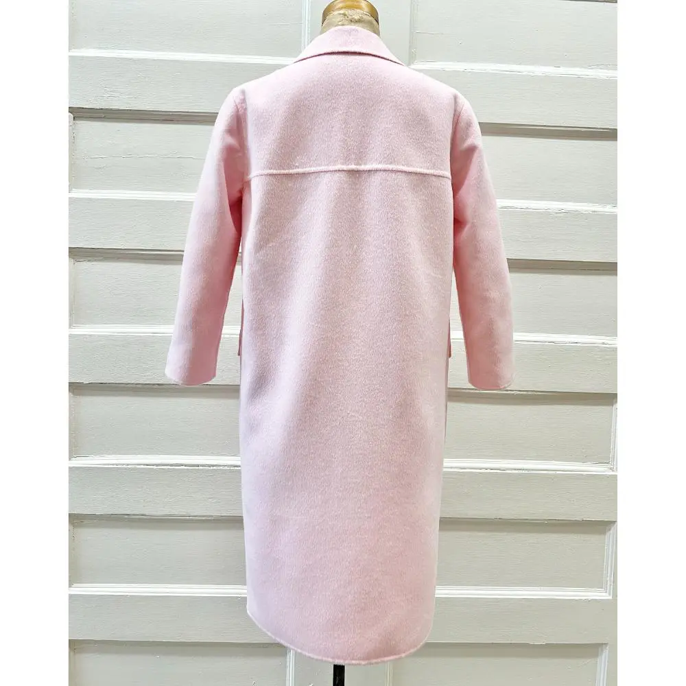 Prada pink wool angora & cashmere coat