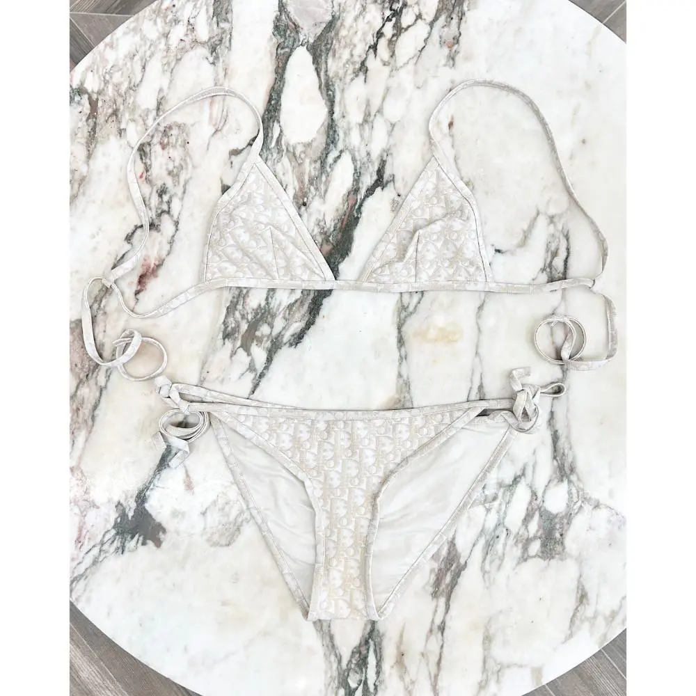 Dior Dioriviera gold & beige Oblique bikini