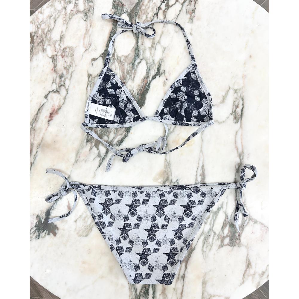 Dior star print bikini in navy & white