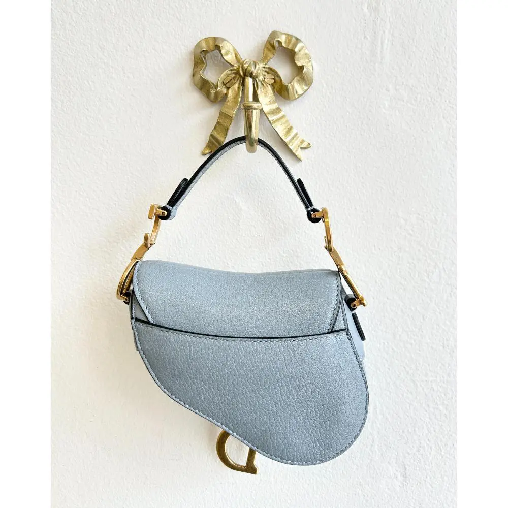 Dior Micro Saddle bag in Cloud Blue goatskin
